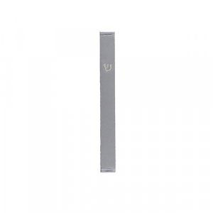 Yair Emanuel Matte Metal Mezuzah Case with Shin Letter - Silver