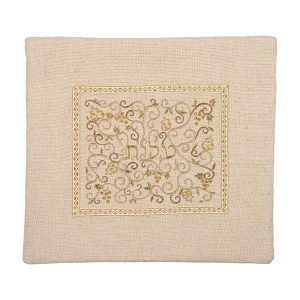 Yair Emanuel Tallit and Tefillin Bags, Sold Separately Embroidered Pomegranate Vines - Gold