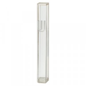 Classic Transparent Plastic Mezuzah Case  Silver Shin