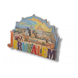 Colorful Cut Out Magnet, Wood and Epoxy - 3D Jerusalem Views