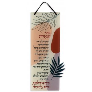 Dorit Judaica Lucite Wall Hanging, Decorative Shir Hamaalot Psalm 128 of Nachat