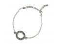 AJDesign 925 Sterling Silver Bracelet - Shema Yisrael in Open Circle Ornament