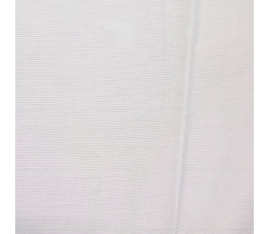 Acrylic Non-Slip Tallit, Textured Checkerboard Weave White and Gold Stripes