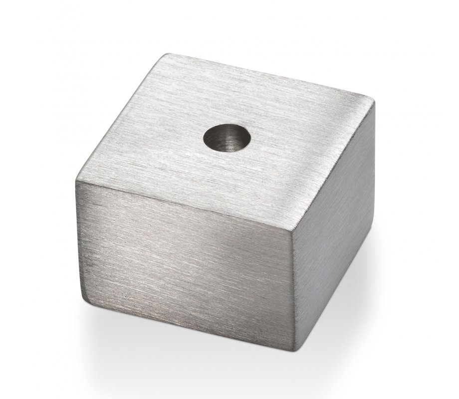 Adi Sidler Anodized Aluminum Chanukah Dreidel, Flower Design - Silver