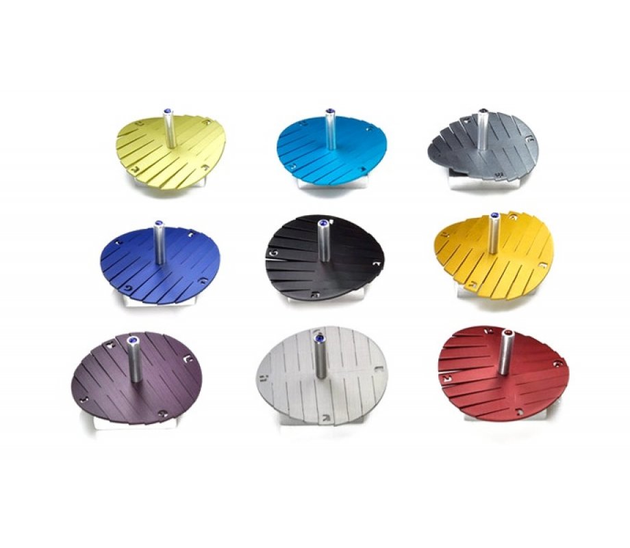 Adi Sidler Anodized Aluminum Waves Chanukah Dreidel - Blue