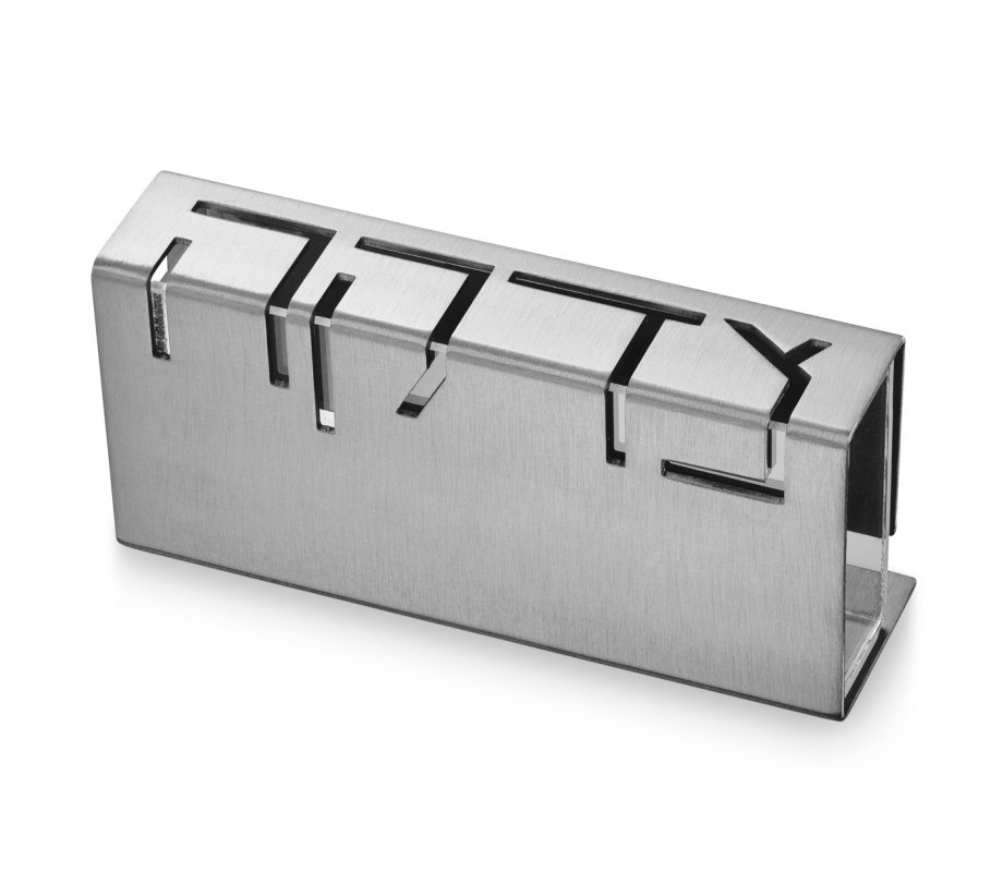Adi Sidler Contemporary Anodized Aluminum Charity Tzedakah Box - Silver