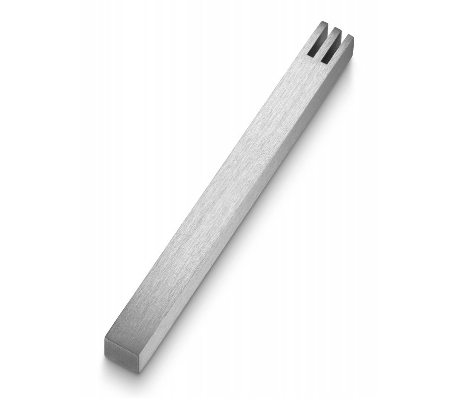 Adi Sidler Cutout Shin on Smooth Brushed Alumin Mezuzah Case - Light Gray