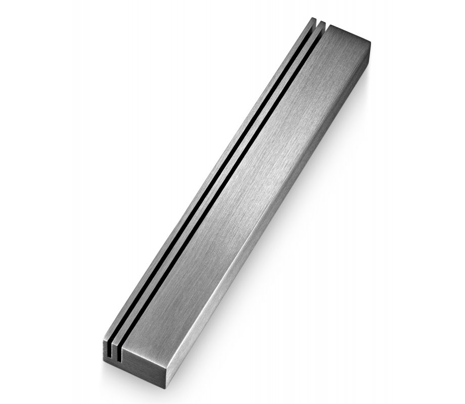 Adi Sidler Extra Large Mezuzah Case, Vertical Tracks Resembling Shin - Gray