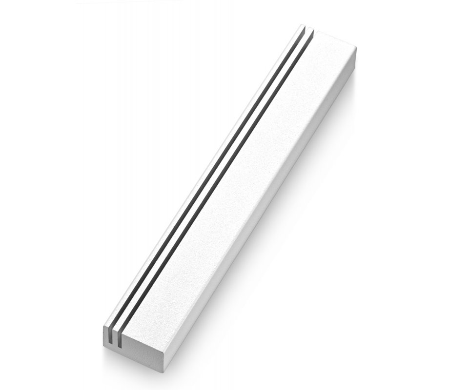 Adi Sidler Laser Cut Vertical Tracks Mezuzah Case - White