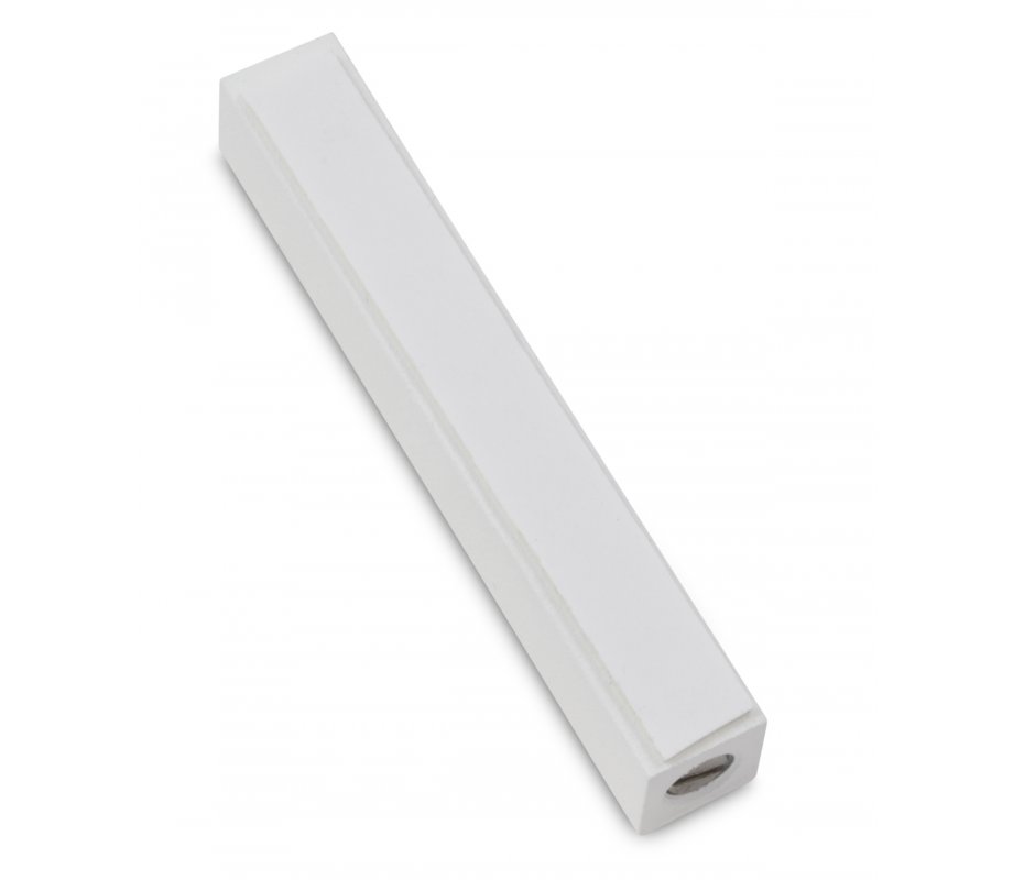Adi Sidler Mini Mezuzah Case, Crown Shin Design - White