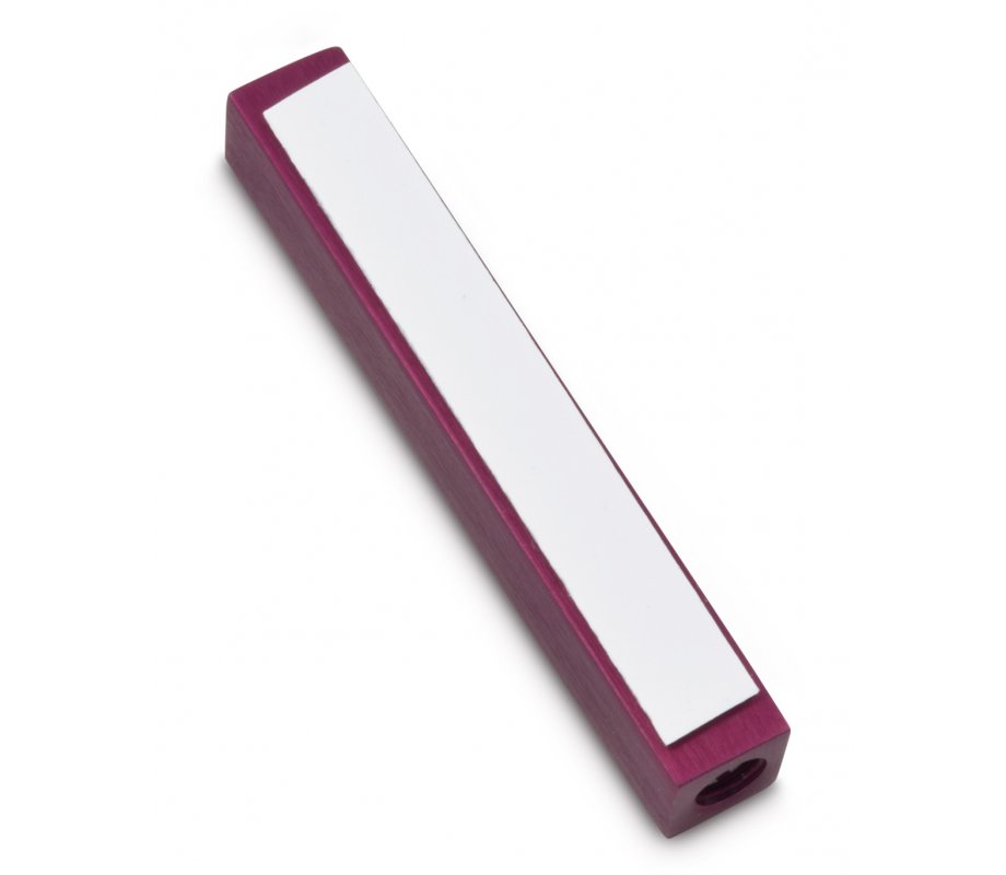 Adi Sidler Mini Mezuzah Case, Three Lettered Hebrew Divine Name - Purple
