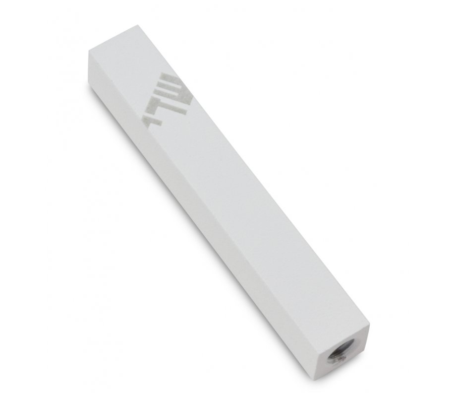Adi Sidler Mini Mezuzah Case, Three Lettered Hebrew Divine Name - White