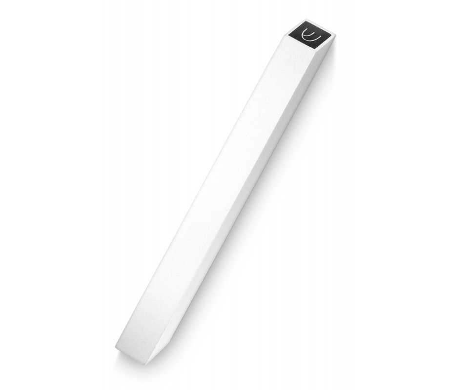 Adi Sidler Shin on Top of Smooth Mezuzah Case - White