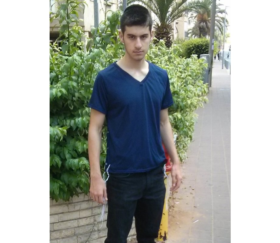 Adult Dark Blue T-Shirt with Tzitzit