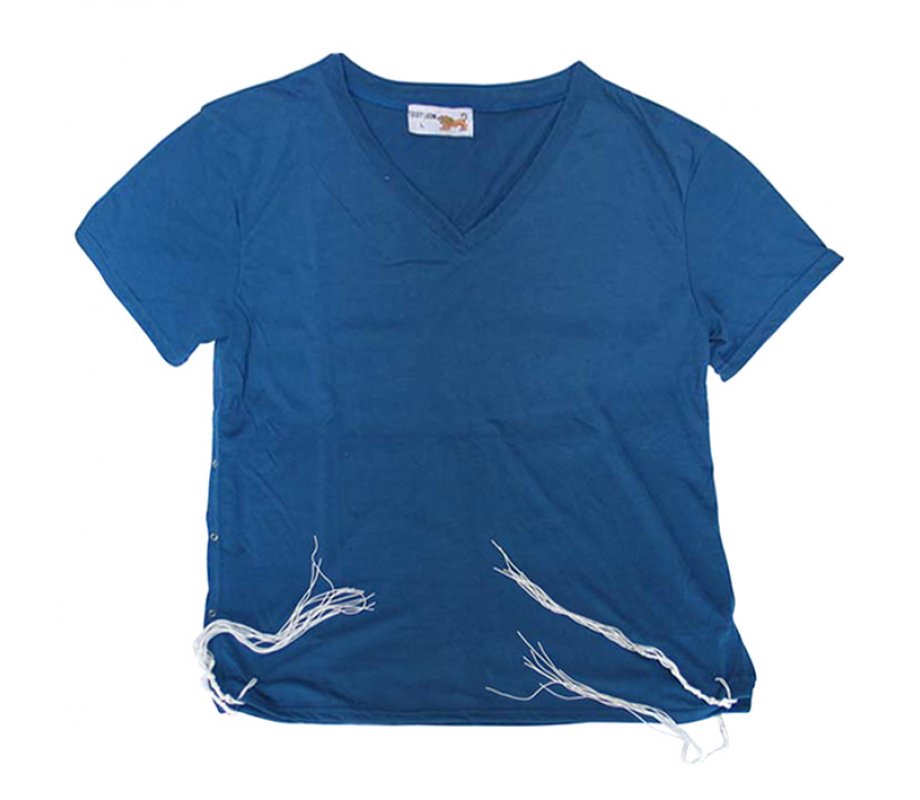 Adult Denim Blue T-Shirt with Tzitzit