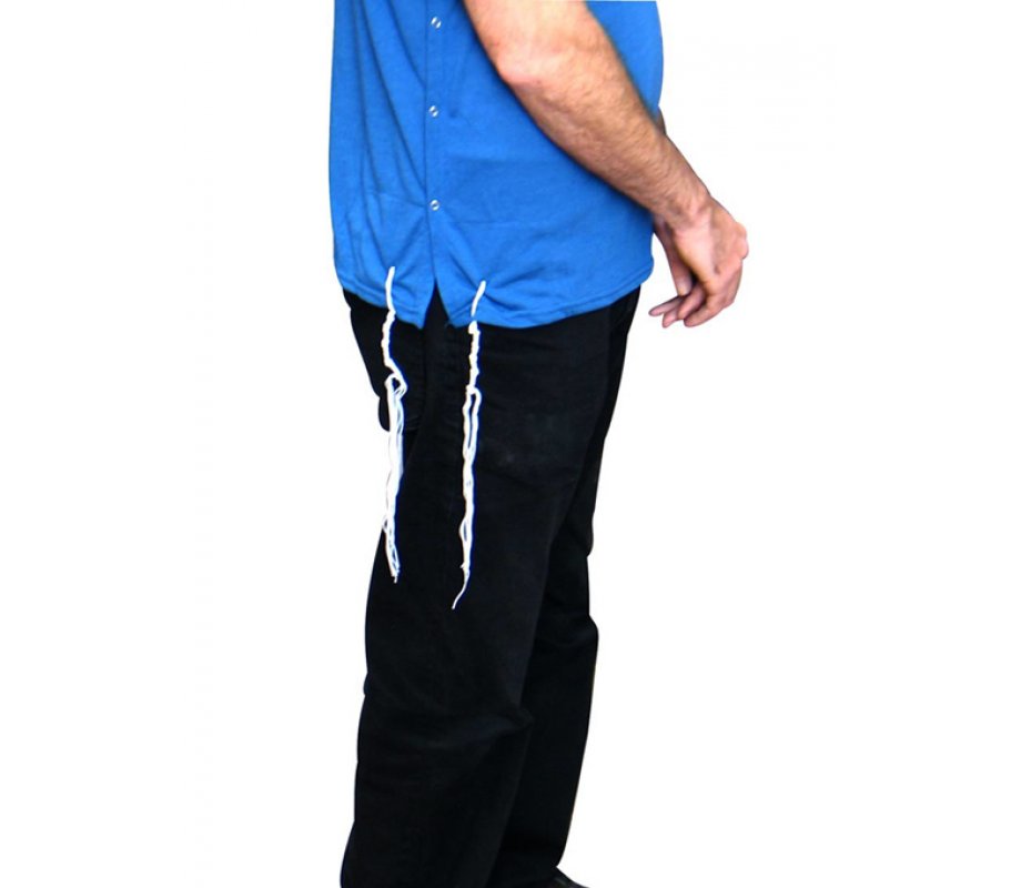 Adult Denim Blue T-Shirt with Tzitzit