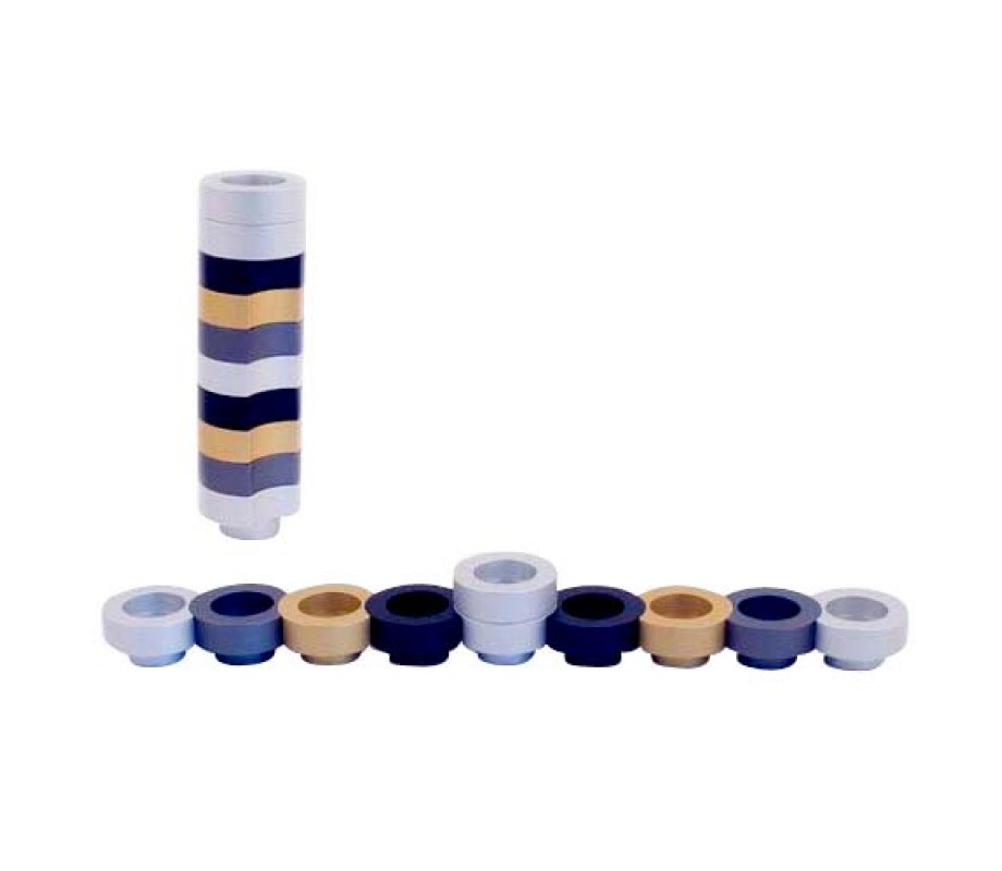 Agayof Compact Doughnut Travelling Menorah - Choice of Colors