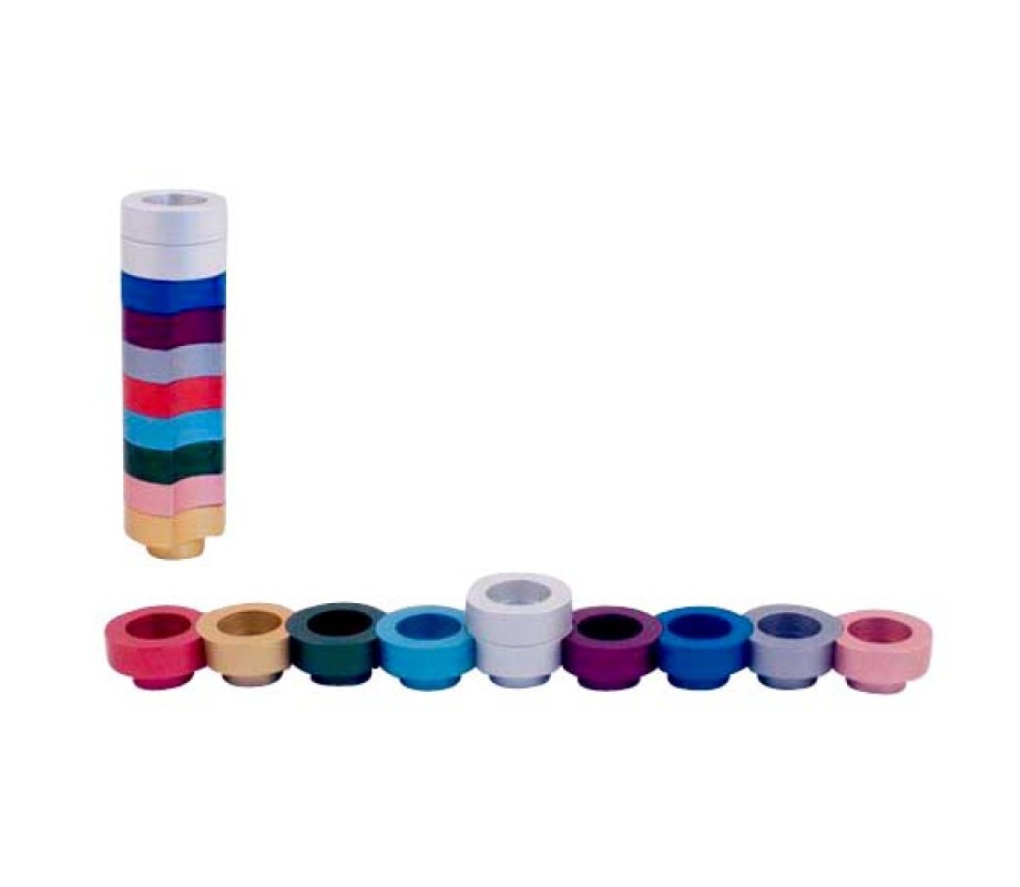 Agayof Compact Doughnut Travelling Menorah - Choice of Colors