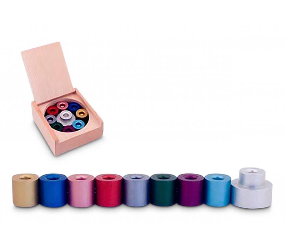 Agayof Compact Modular Colorful Menorah with Storage Box