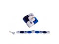 Agayof Compact Two in One Dreidel Menorah - Blue, Silver and Black Colors