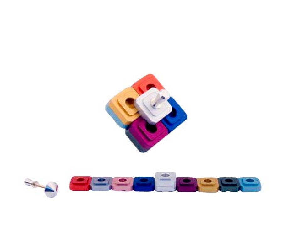 Agayof Compact Two-in-One Menorah and Dreidel - Choice of Colors