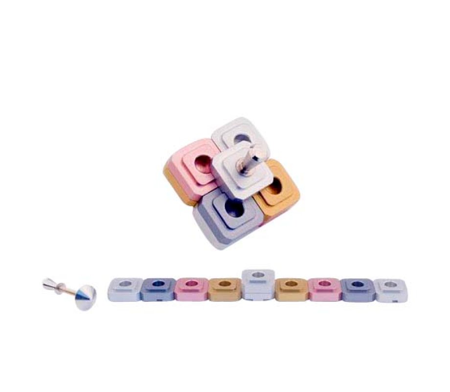 Agayof Compact Two-in-One Menorah and Dreidel - Choice of Colors