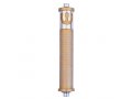 Agayof Cylinder Mezuzah Case, Shema and Curving Shin in Light Colors - 6 Inches