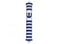 Agayof Cylinder Mezuzah Case with Bands and Curving Shin, Dark Colors  6 Inches