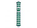 Agayof Cylinder Mezuzah Case with Bands and Curving Shin, Dark Colors  6 Inches