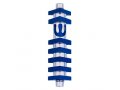 Agayof Cylinder Mezuzah Case with Triangles, Dark Colors - 4 Inches Height
