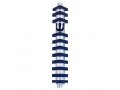 Agayof Cylinder Mezuzah Case with Triangles, Dark Colors at 6 Inches