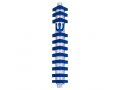 Agayof Cylinder Mezuzah Case with Triangles, Dark Colors at 6 Inches