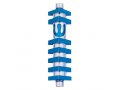 Agayof Cylinder Mezuzah Case with Triangles, Light Colors - 4 Inches Height