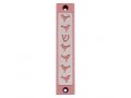 Agayof Mezuzah Case, Six Doves and Shin in Light Colors - 4 Inches Height