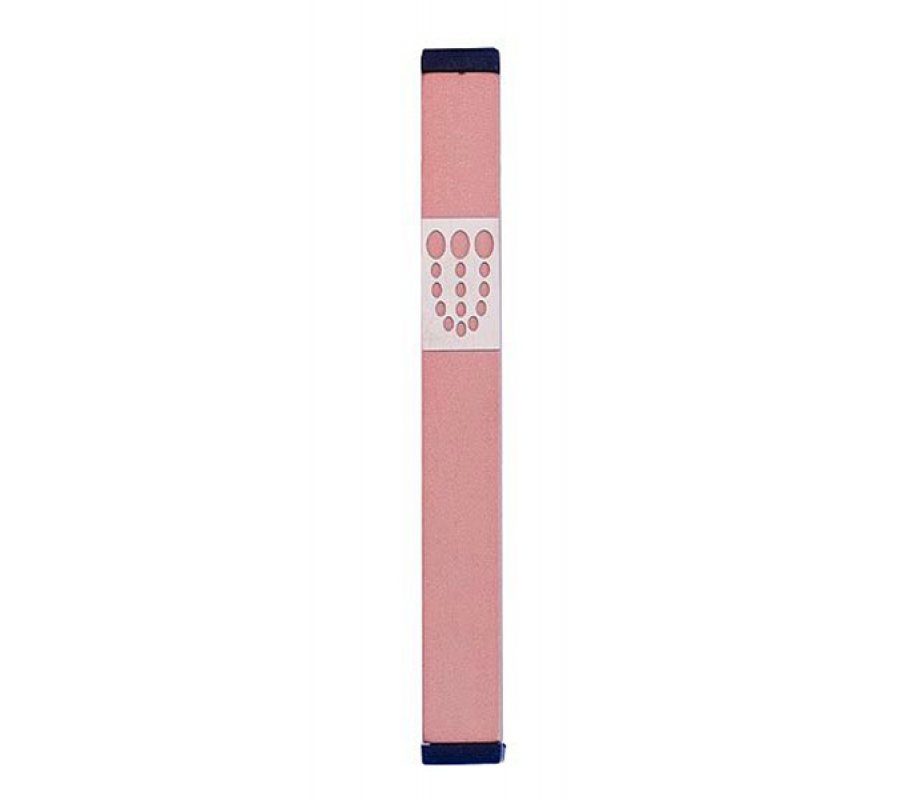 Agayof Mezuzah Case with Bubbly Dots Shin, Light Colors - 4 Inches Height