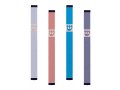 Agayof Pillar Mezuzah Case with Curving Shin, Light Colors  7 Inches Height