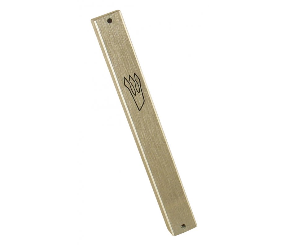Aluminum Weather-proof Classic Mezuzah Case - Ivory