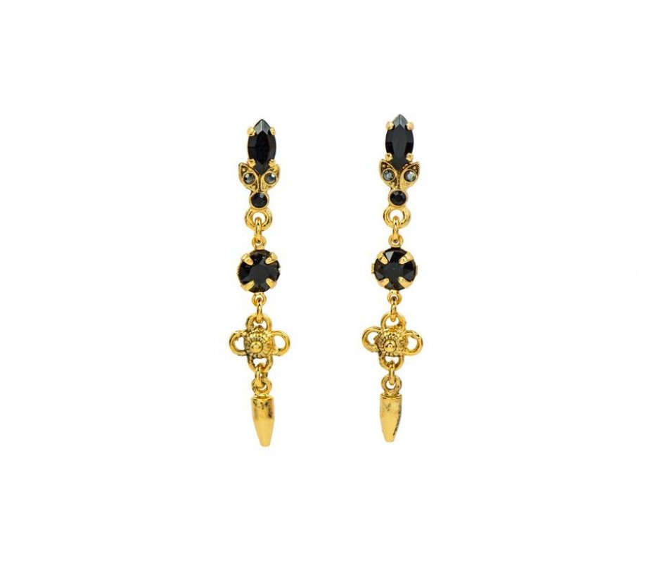 Amaro Handcrafted Earrings with Semi-precious Gems – Flower Lace Collection