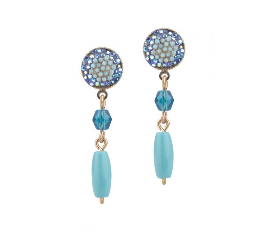 Amaro Handcrafted Earrings with Semi-precious Turquoise Gems – Ocean Collection