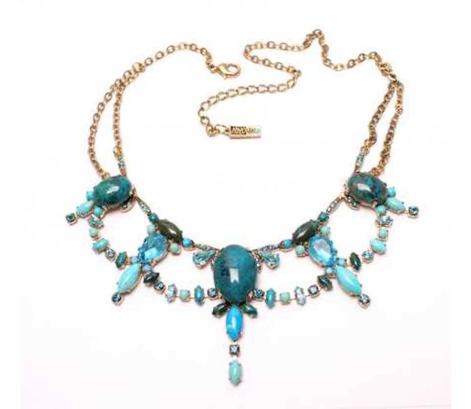 Amaro Handmade Necklace, Turquoise Stones - From the Ocean Collection