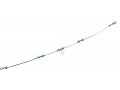 Anklets, Gold Rhodium with Blue Beads and Gold Star of David