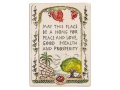 Art in Clay Handmade Ceramic 24K Gold Decorated Plaque - English Home Blessing
