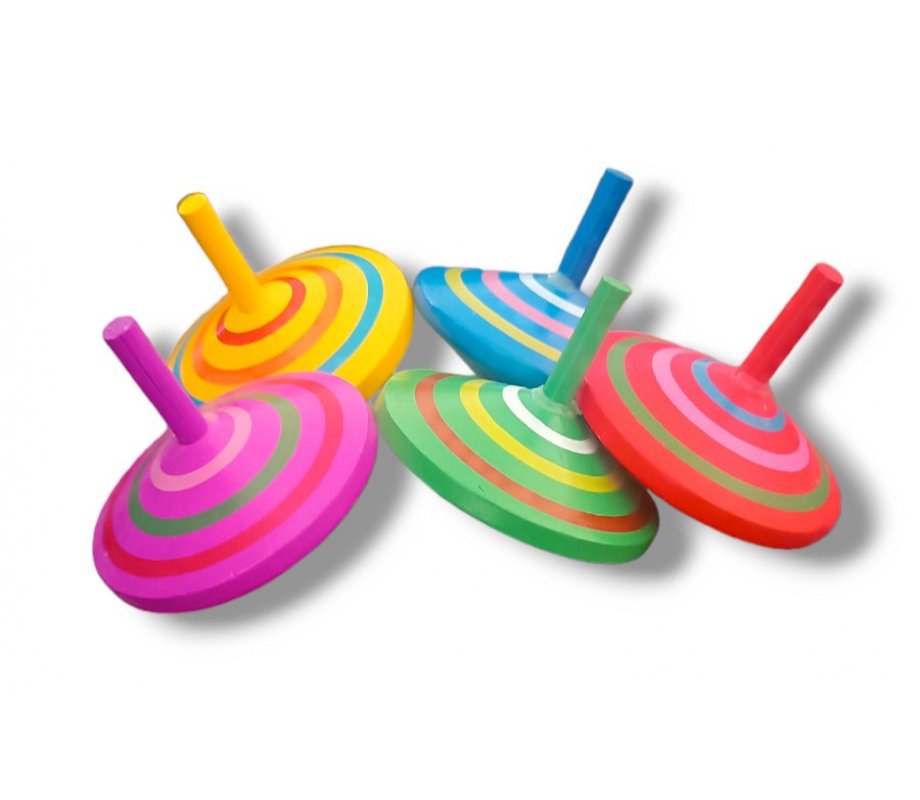 Assorted Colorful Wood Dreidel - Mix of Colors