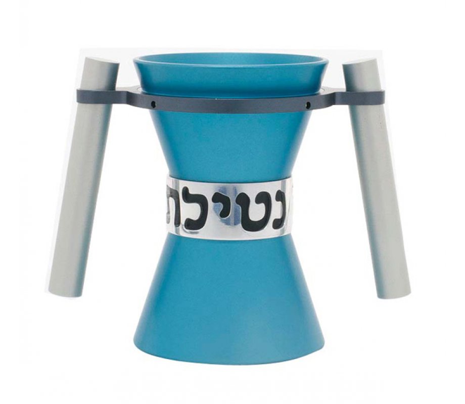 Avner Agayof Angular Anodized Aluminum Wash Cup Natla - Teal