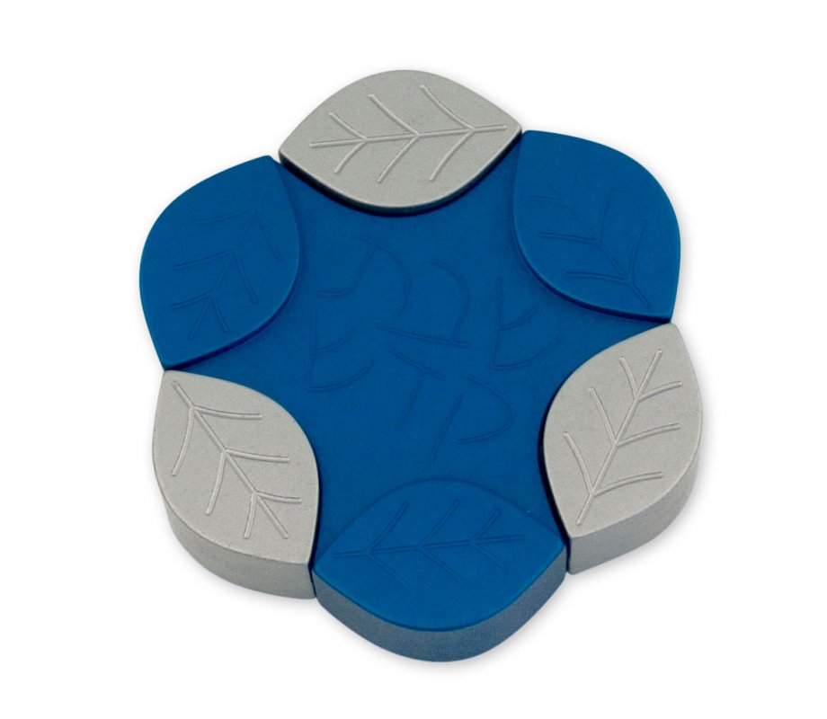 Avner Agayof Anodized Aluminum Travel Candle Holders, Leaf Collection - Blue