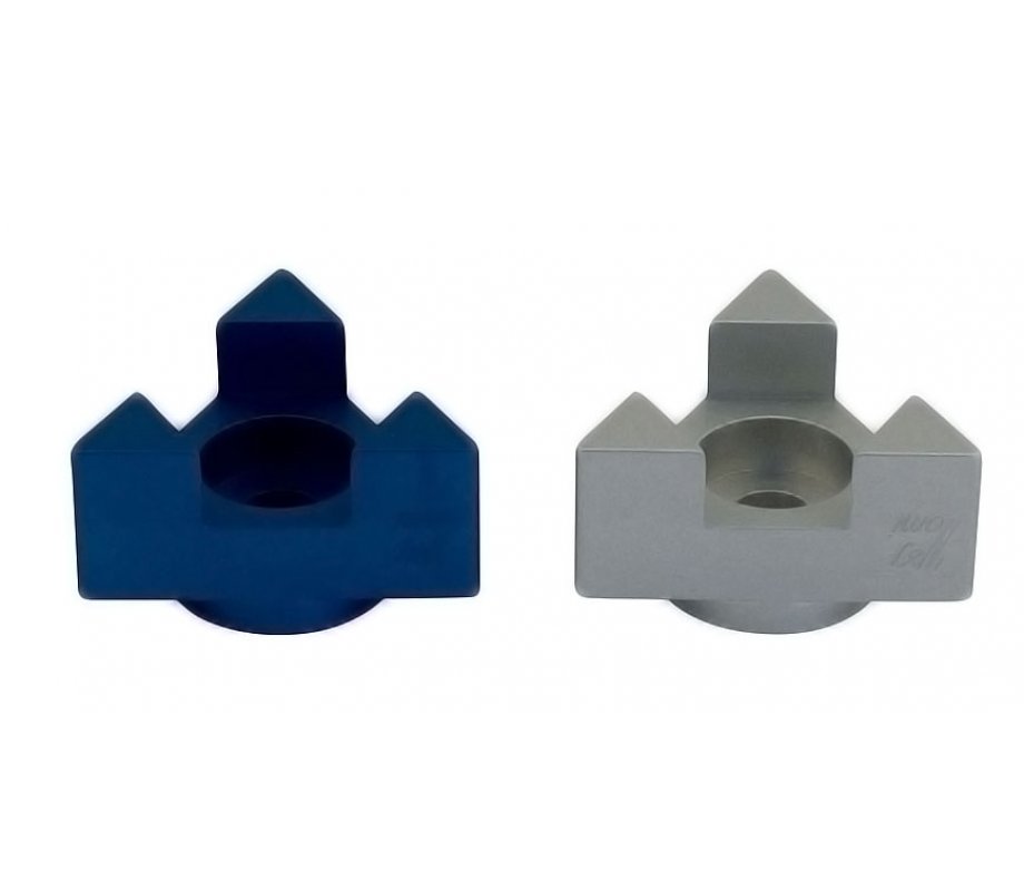 Avner Agayof Anodized Aluminum Travel Shabbat Candlesticks, Star of David - Blue