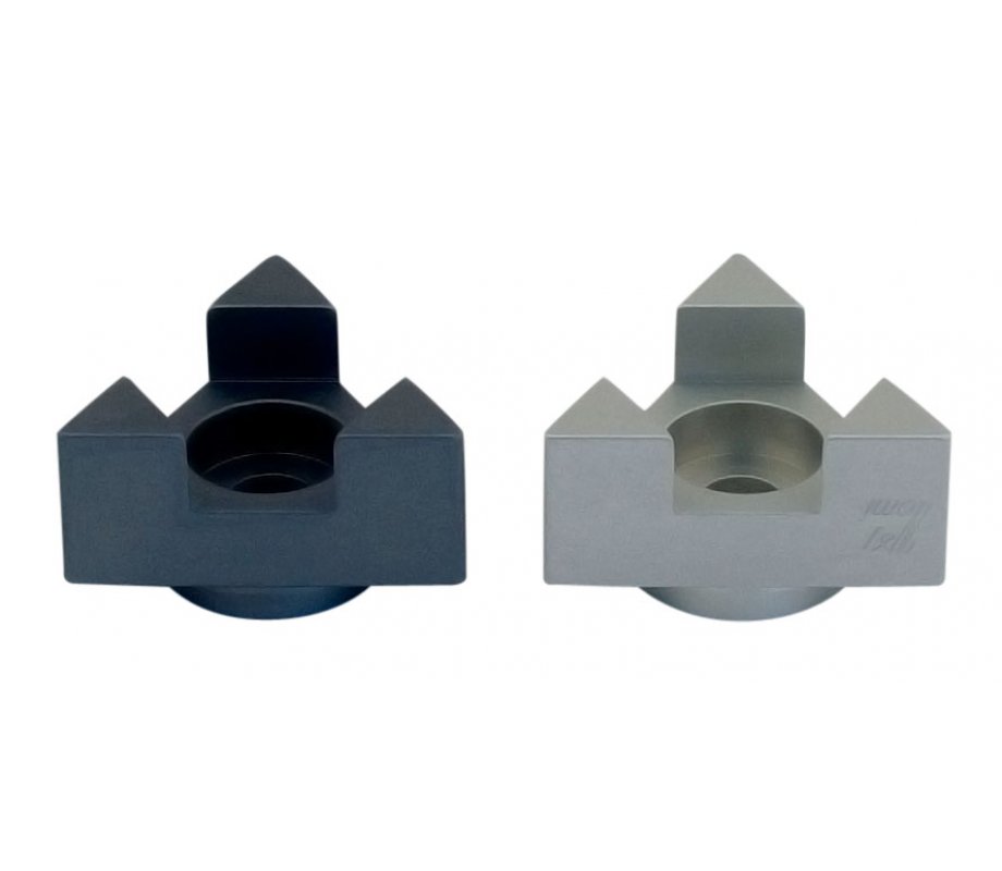 Avner Agayof Anodized Aluminum Travel Shabbat Candlesticks, Star of David - Gray