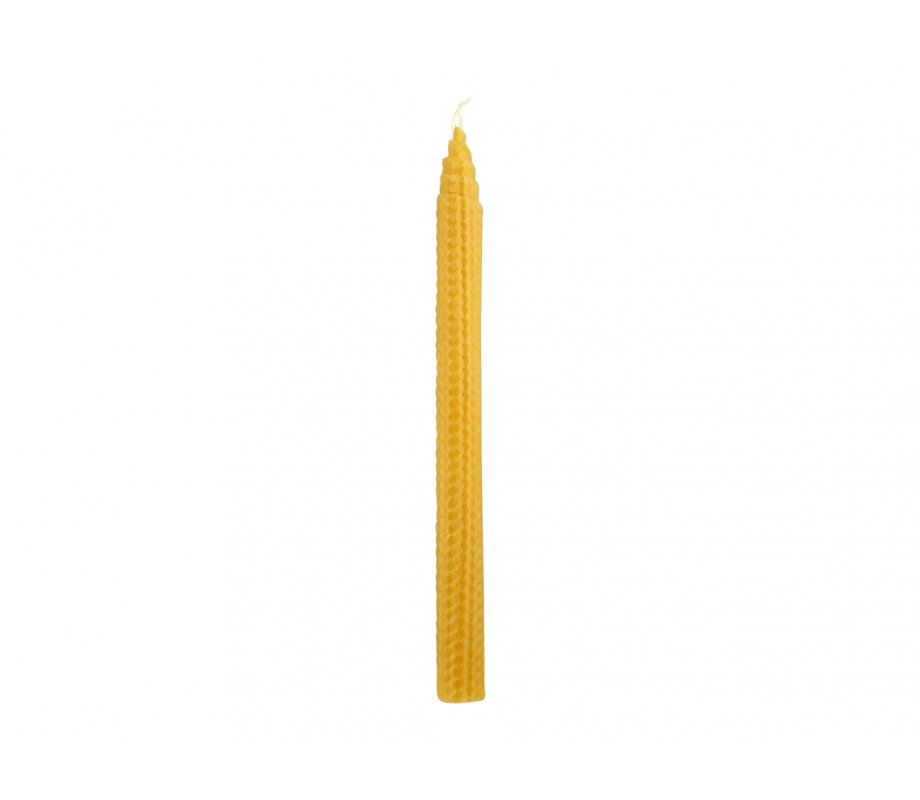 Beeswax Havdalah Candle, Waffle Honeycomb Design - Choice of Colors