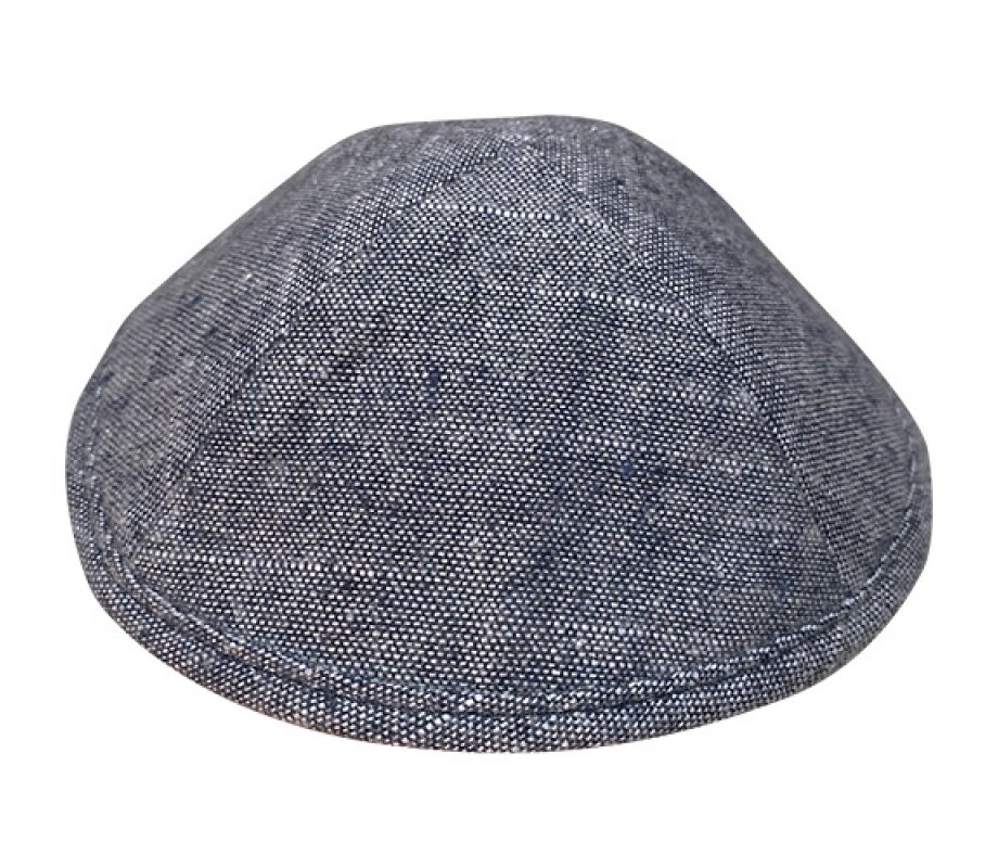 Black-Gray Fabric Kippah - Available in Two Sizes