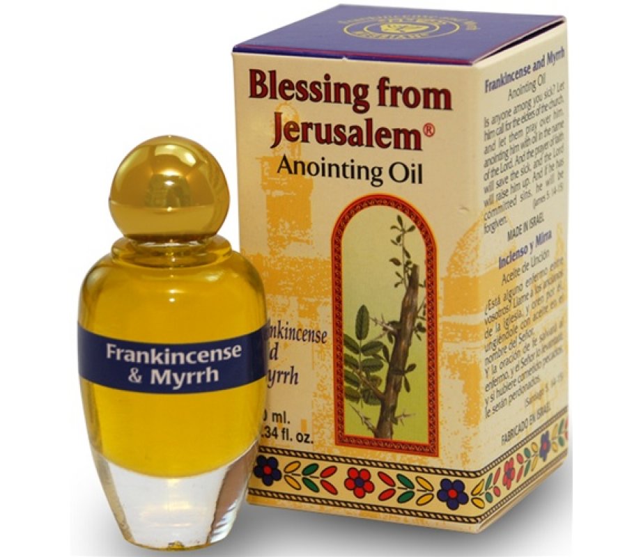 Blessing from Jerusalem Frankincense and Myrrh Anointing Oil with Biblical Spices (12ml - 0.4fl.oz)